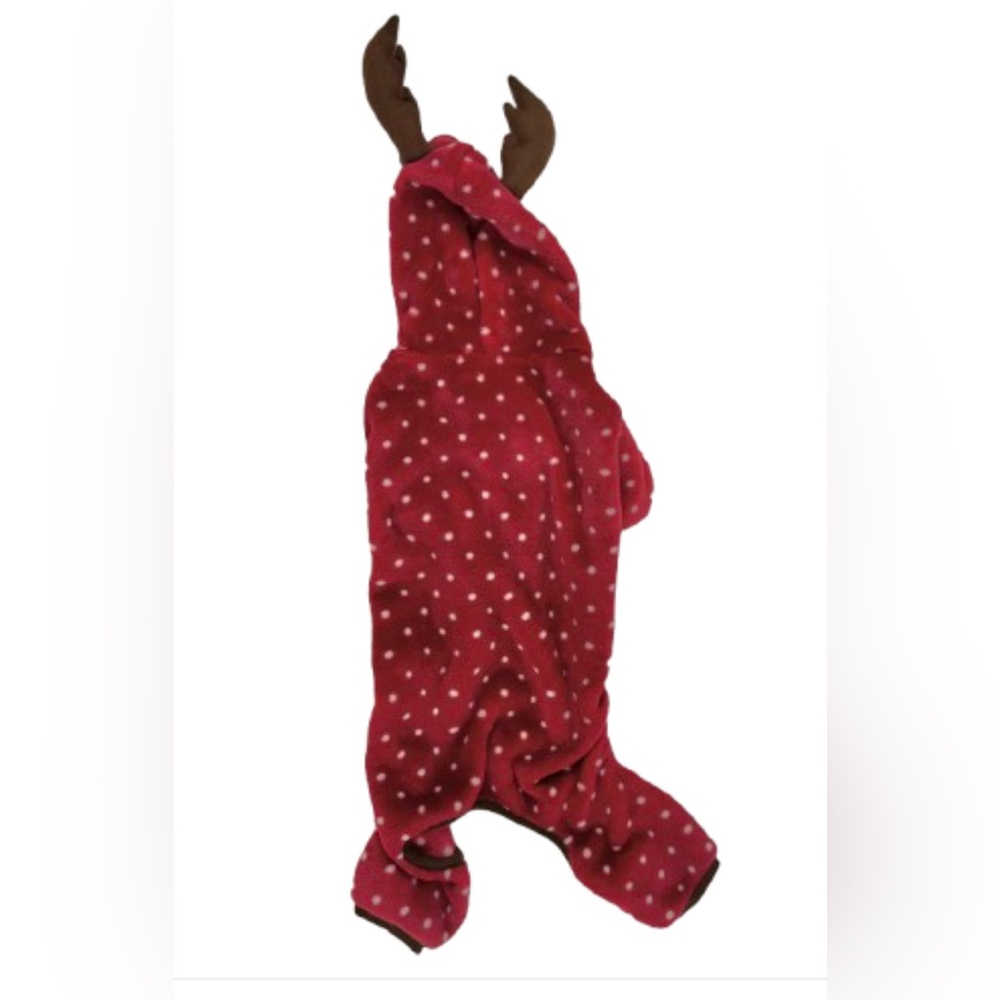 Red Reindeer Polka Dot Dog Sweater